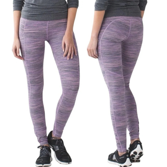 Lululemon Speed Tight IV Womens 4 Small Space Dye Camo Tender Violet Black Grape - Picture 13 of 16